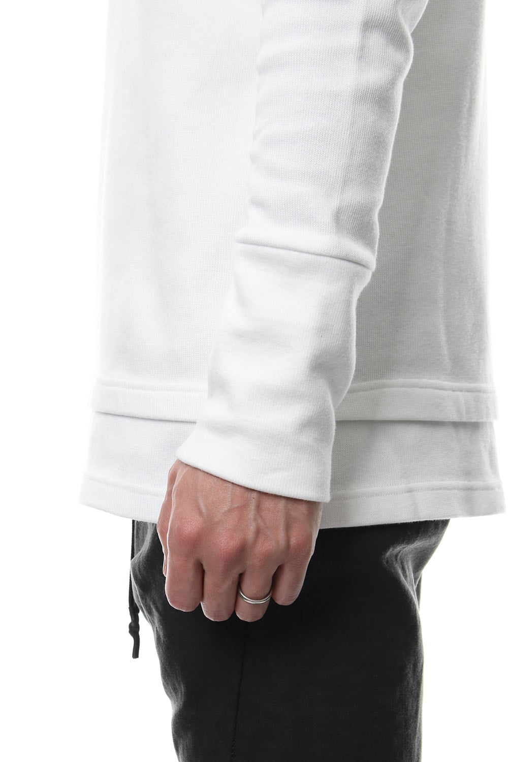 Double Face Layered L/S  RB-010 White