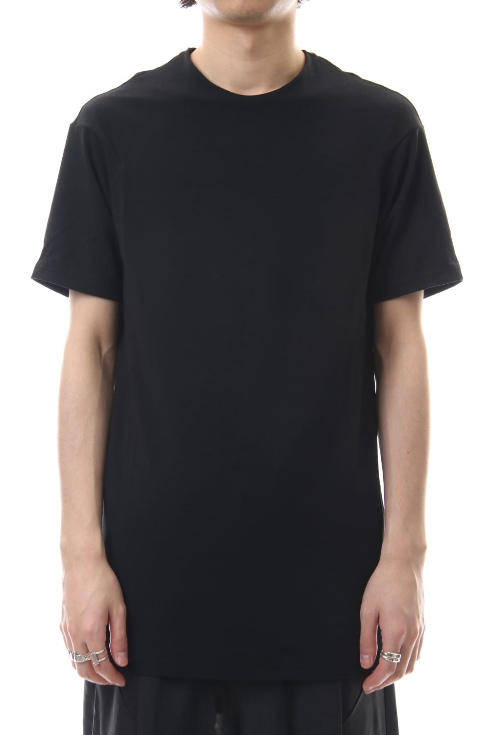 Short sleeve Cotton stretch jersey Regular fit - Black