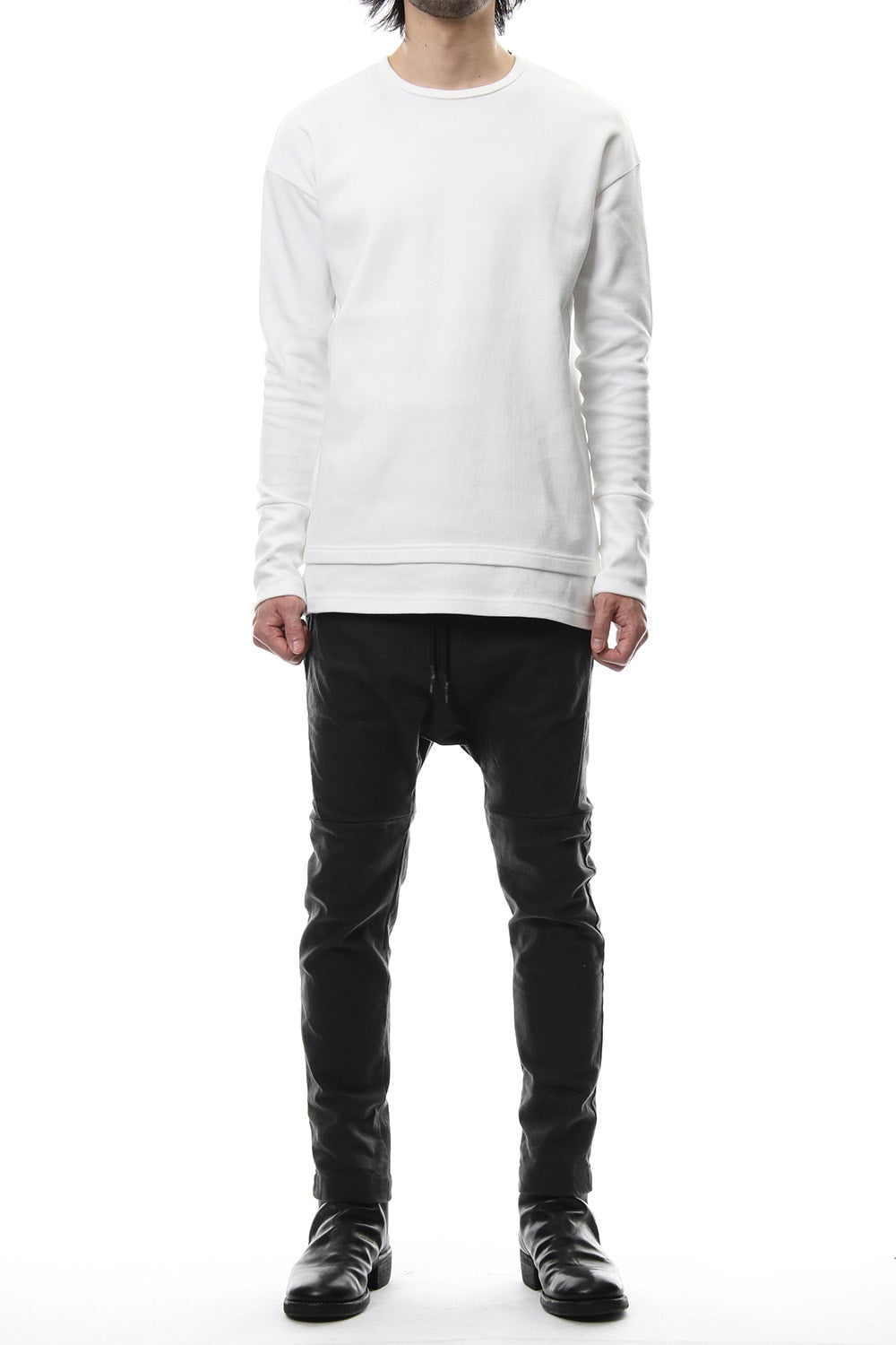 Double Face Layered L/S  RB-010 White