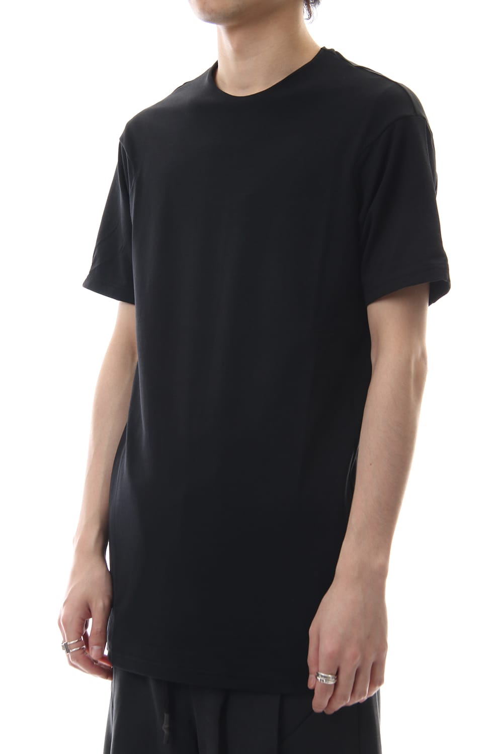 Short sleeve Cotton stretch jersey Regular fit - Black