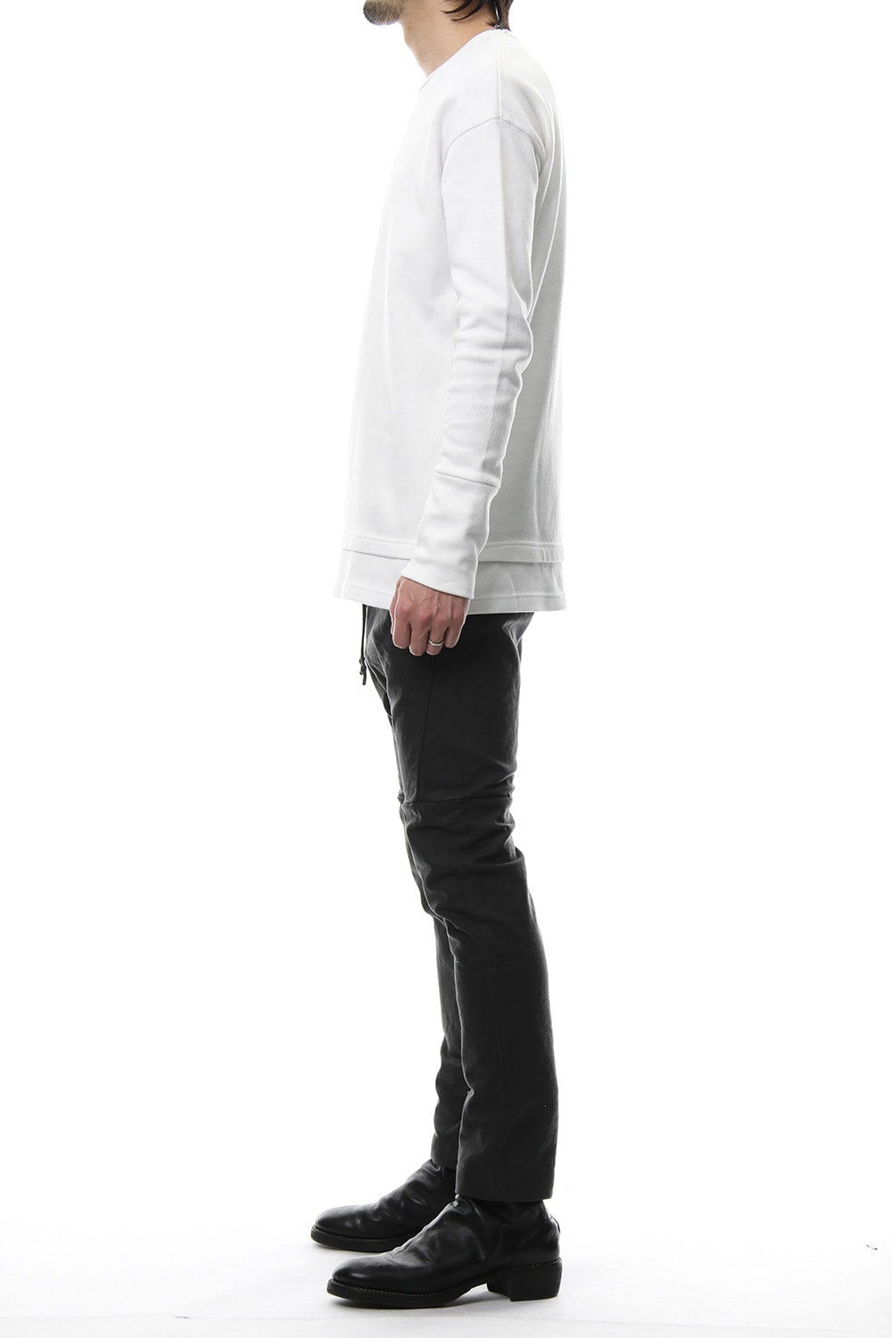Double Face Layered L/S  RB-010 White