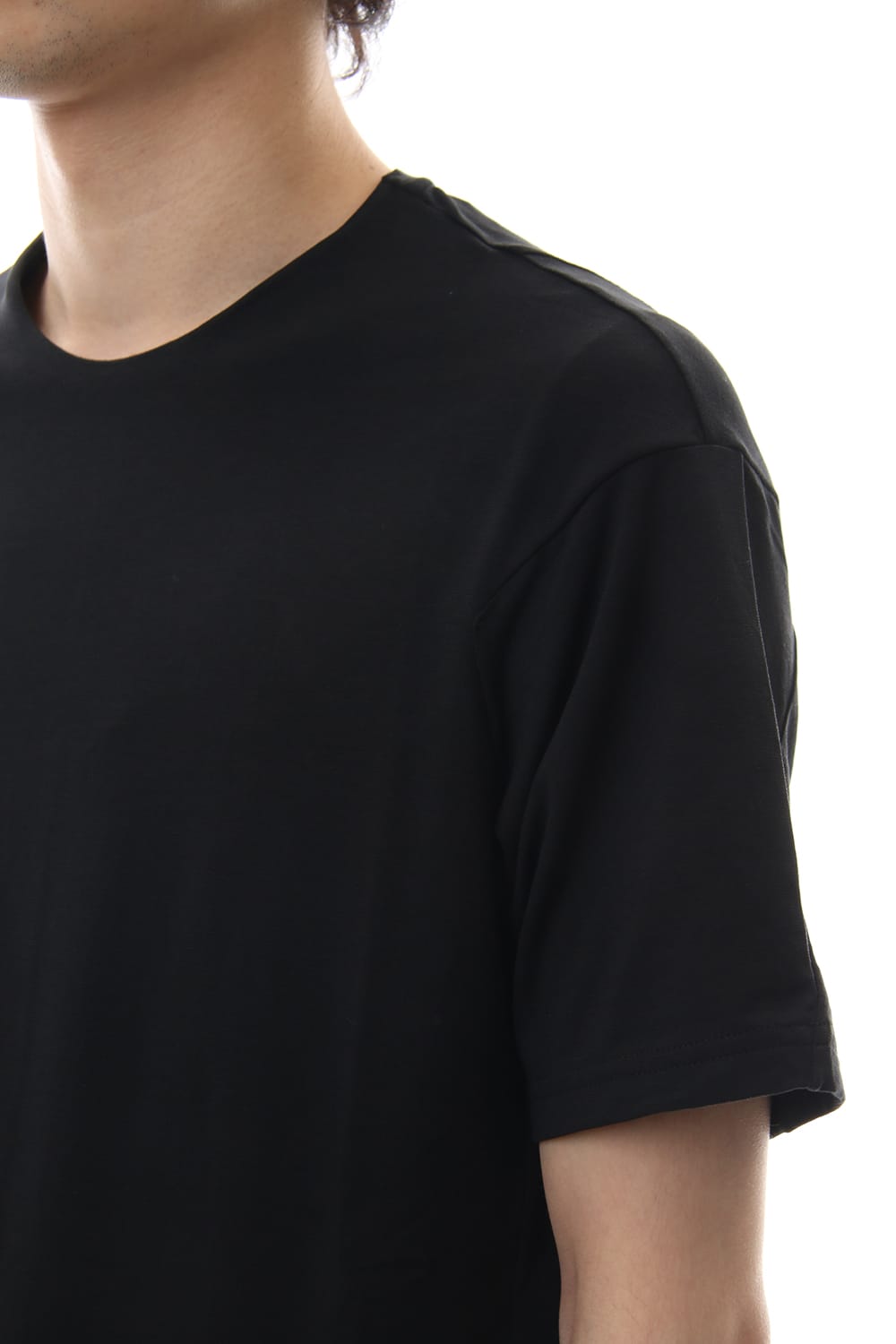 Short sleeve Cotton stretch jersey Regular fit - Black