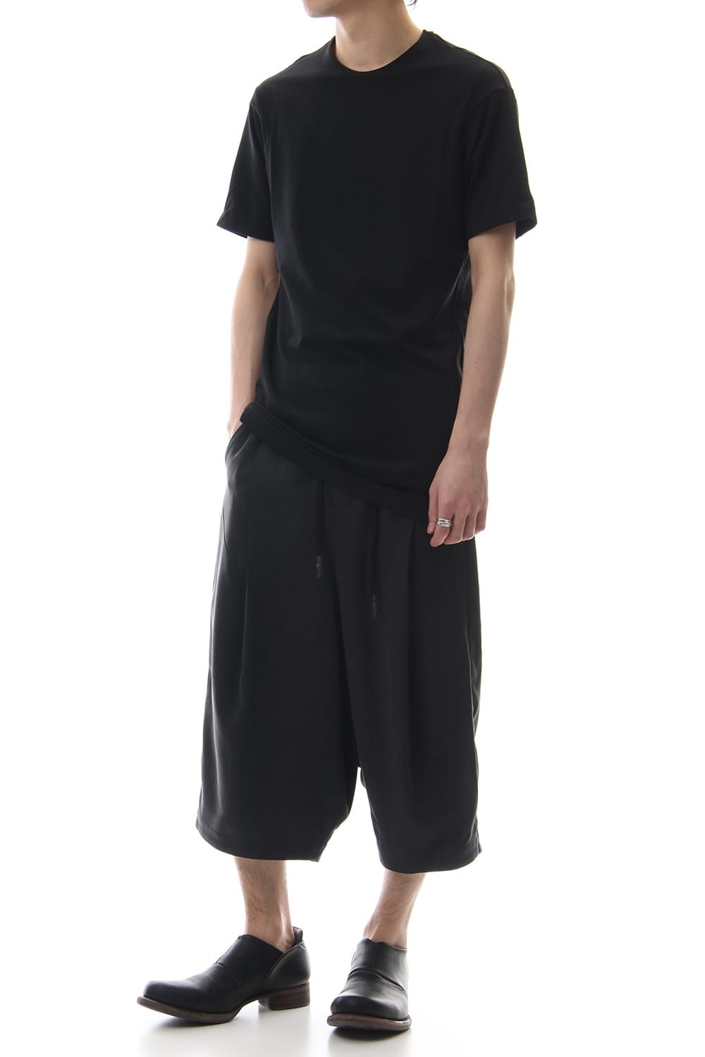 Short sleeve Cotton stretch jersey Regular fit - Black