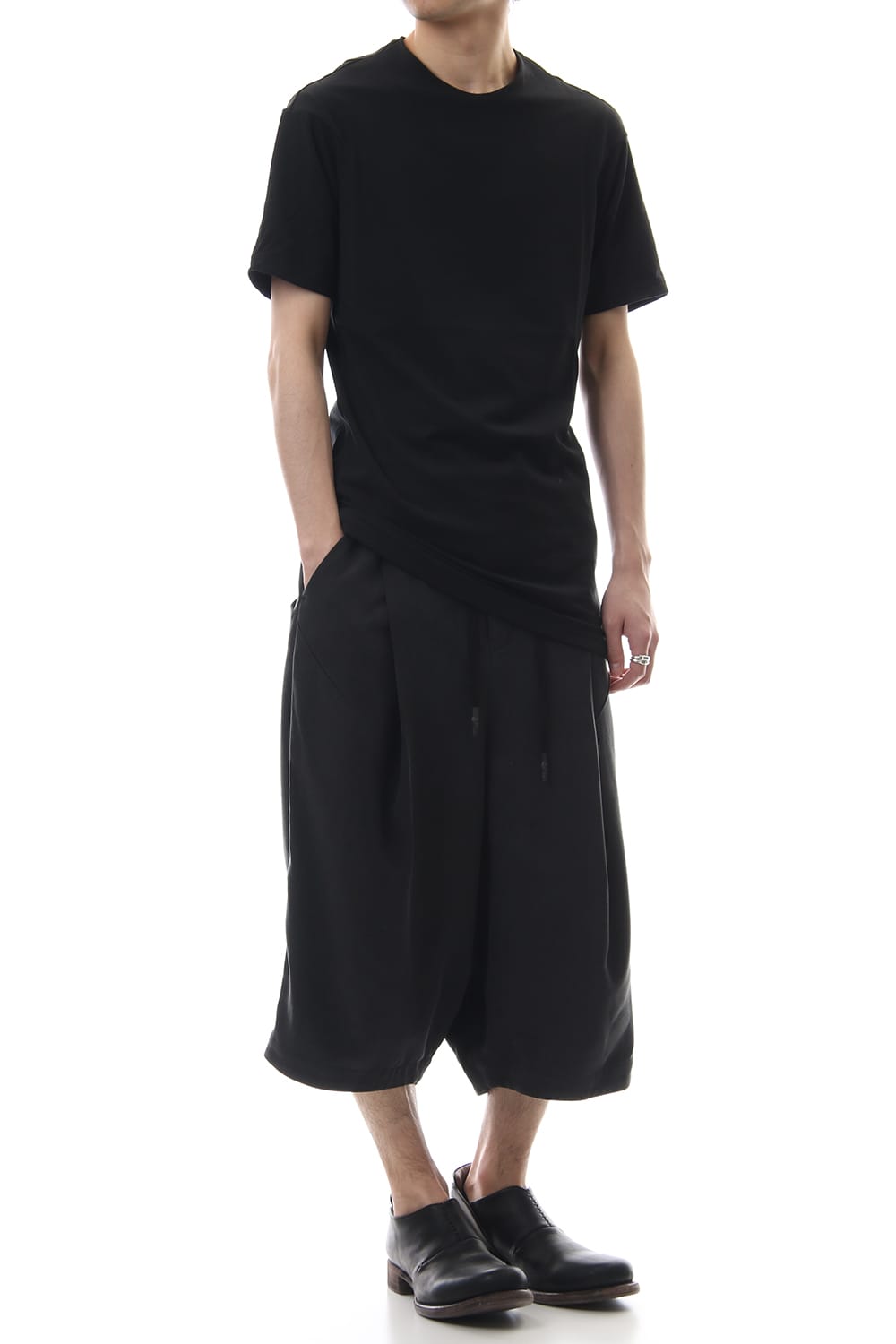 Short sleeve Cotton stretch jersey Regular fit - Black