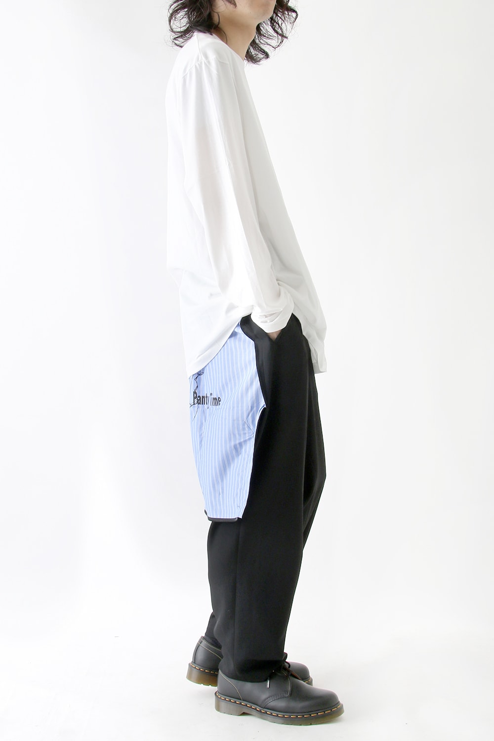 Wrinkle Garbardine Hanging Back Part Pants