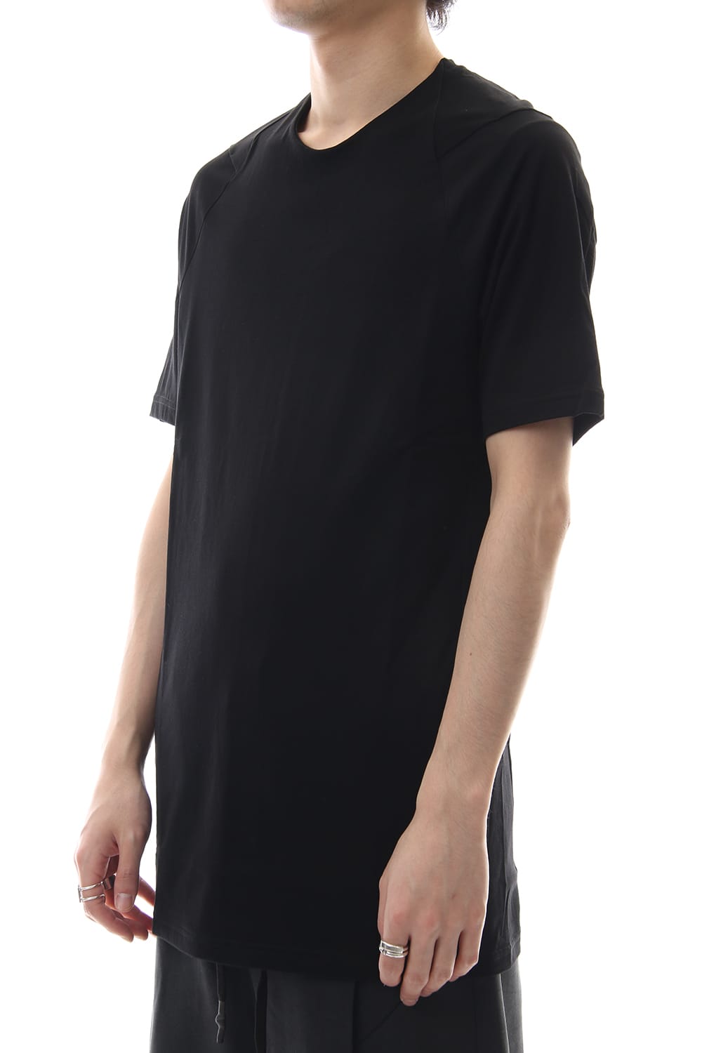 Short sleeve 2/80 Cotton jersey Regular fit - Black