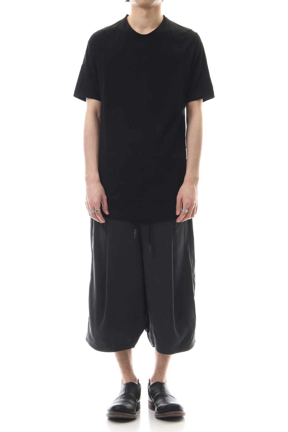 Short sleeve 2/80 Cotton jersey Regular fit - Black