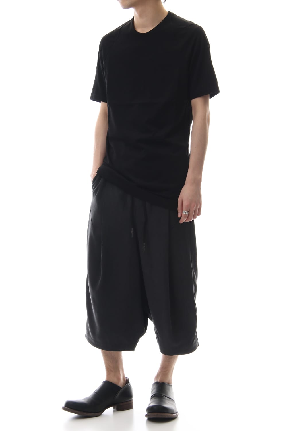 Short sleeve 2/80 Cotton jersey Regular fit - Black