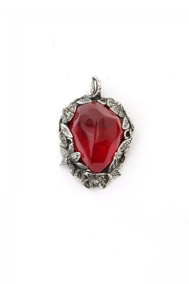 the WINTER male / Necklace Charm RED