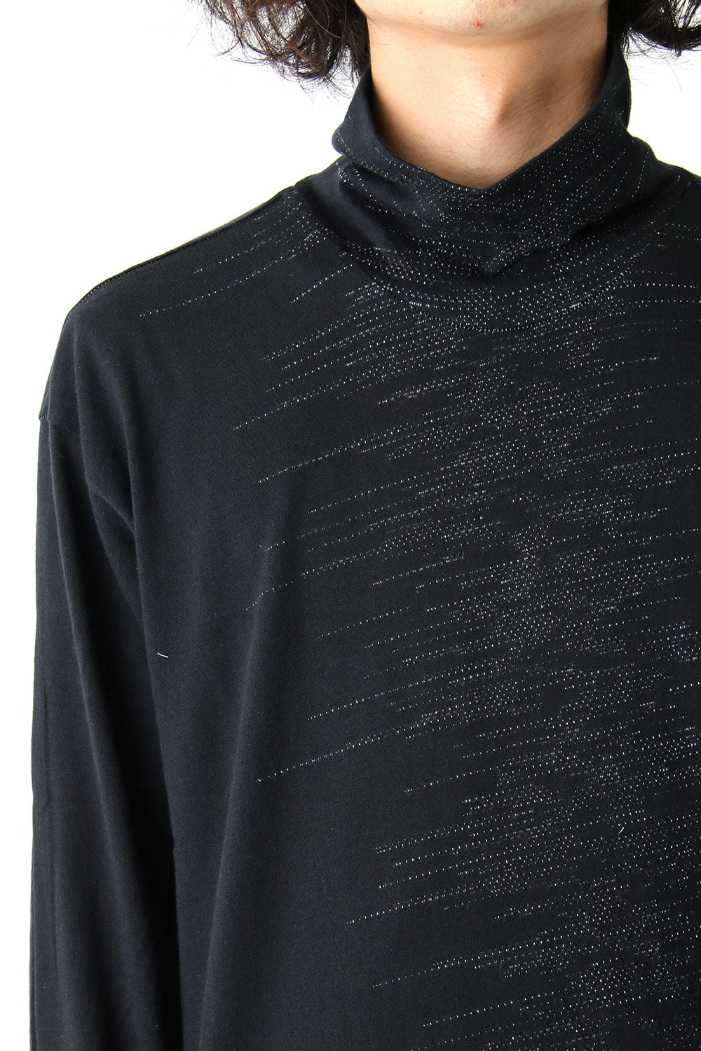 Inlay Cut Jacquard Bottle neck T