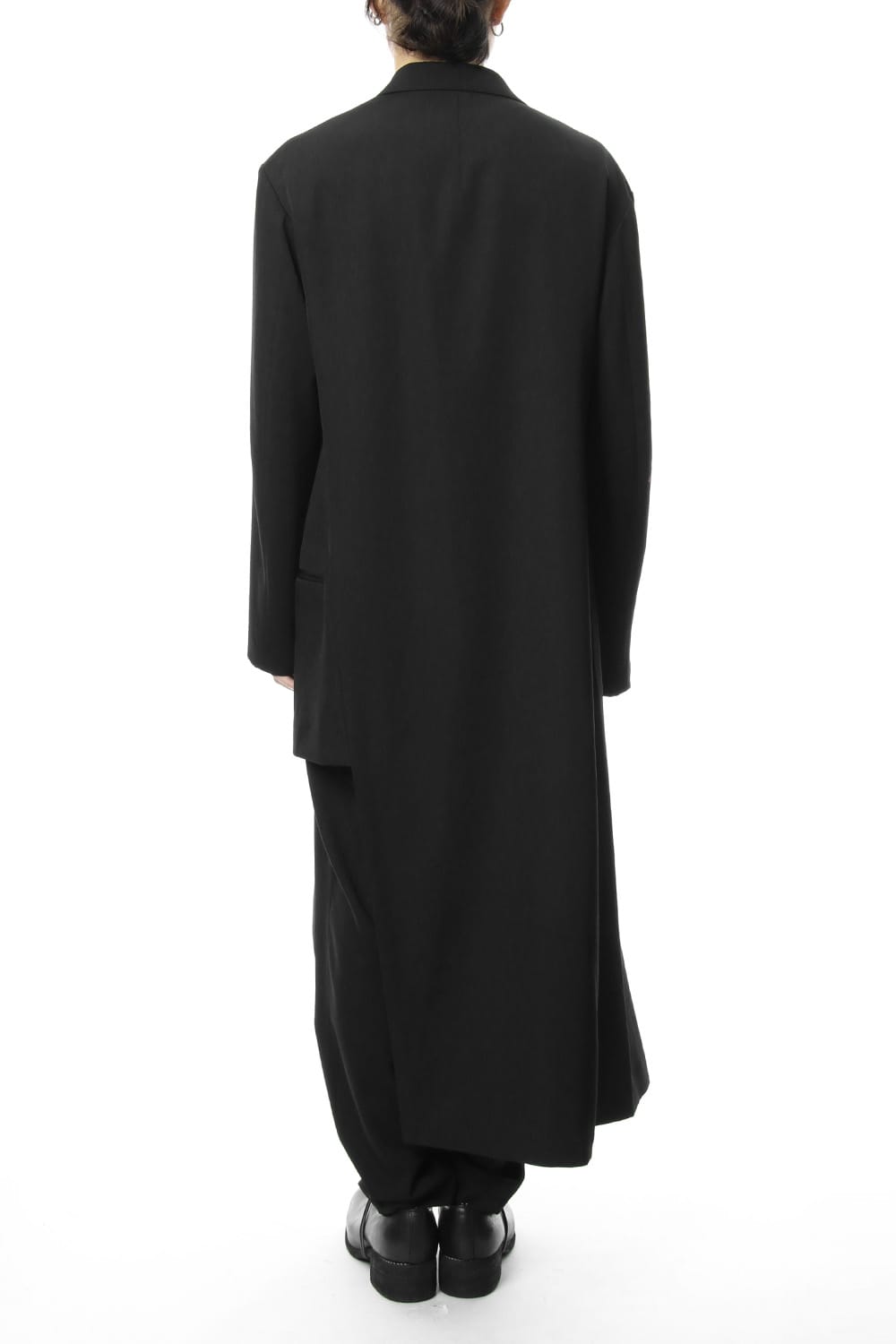 Left Front Double jacket Dress Wrinkled Gabardine