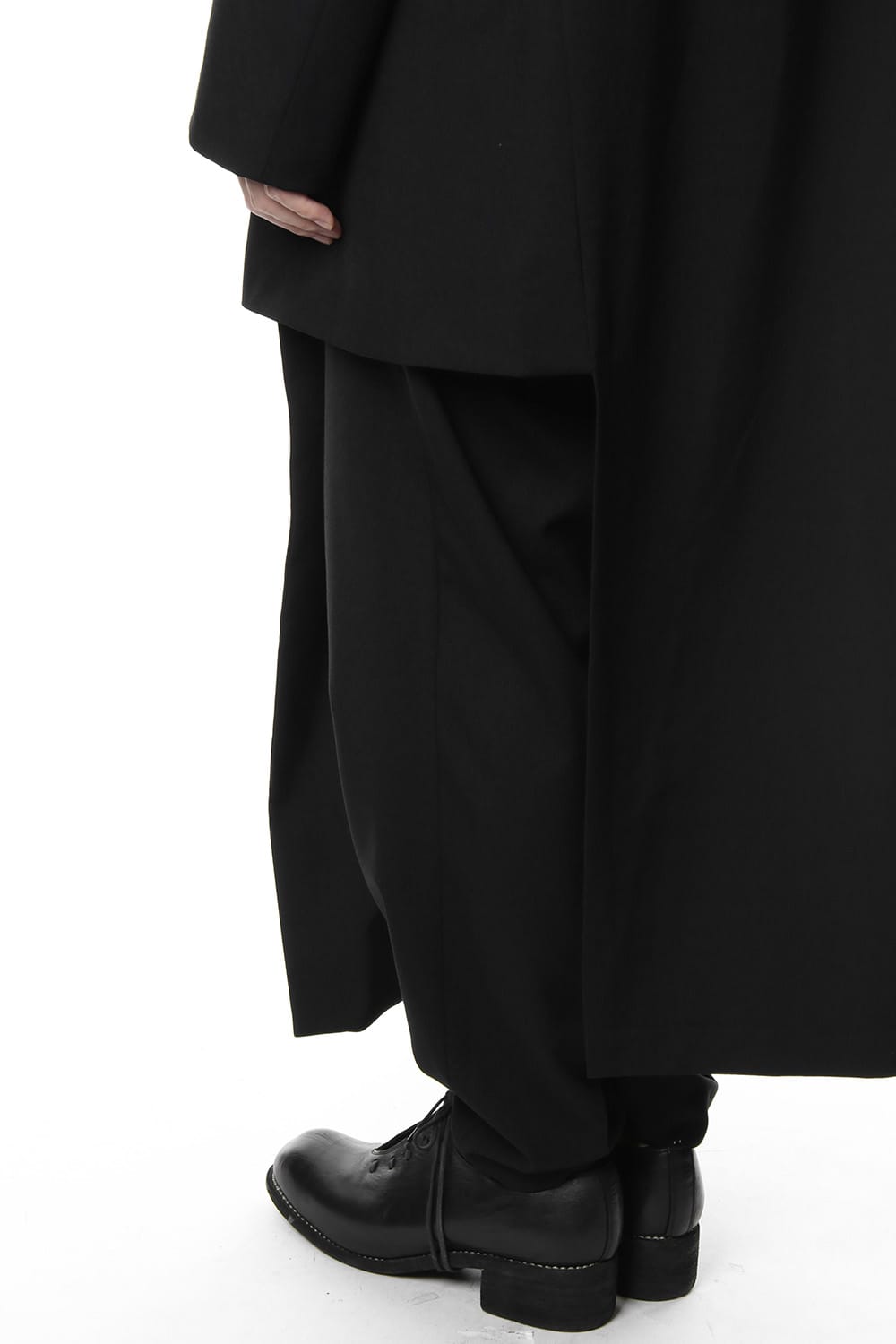 Left Front Double jacket Dress Wrinkled Gabardine