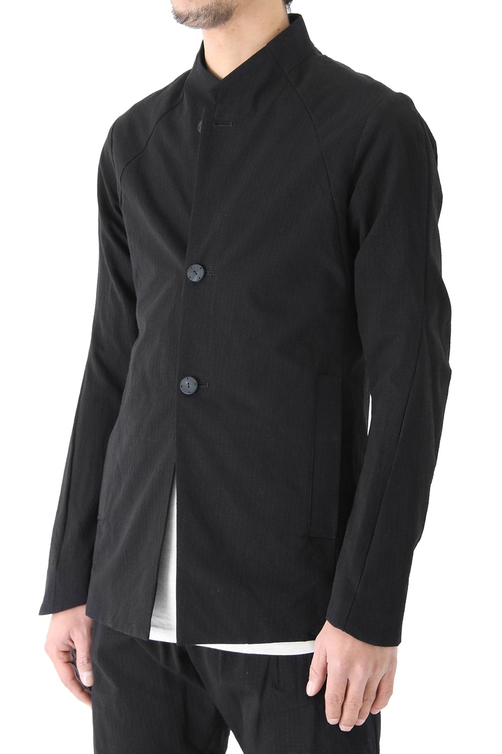 Jacket Cotton Linen Rip Stop Black
