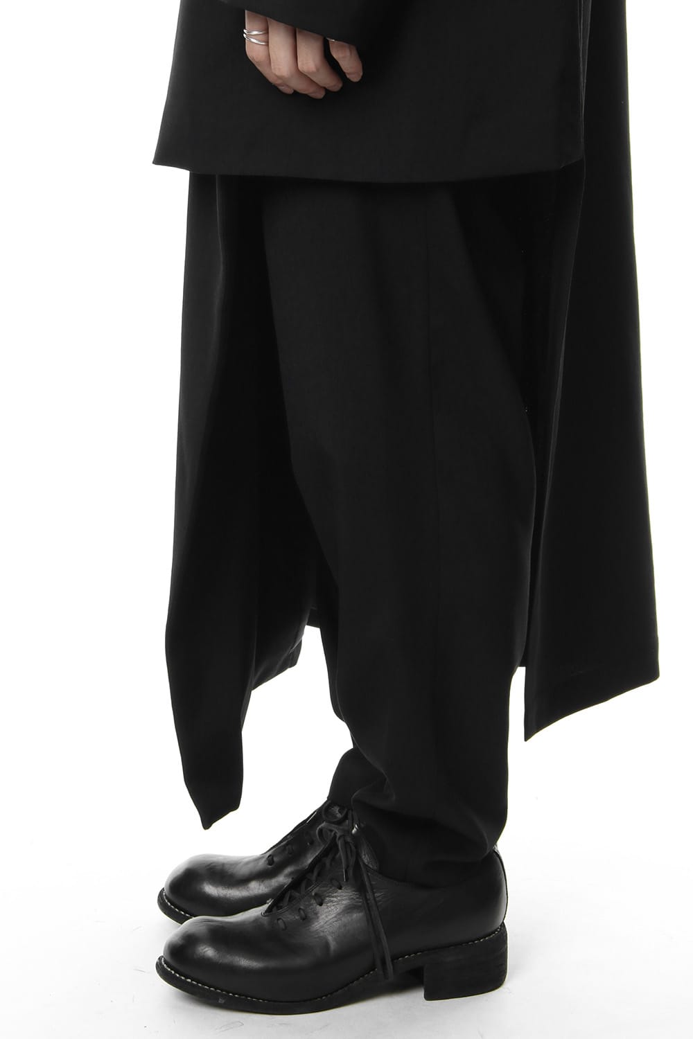 Left Front Double jacket Dress Wrinkled Gabardine