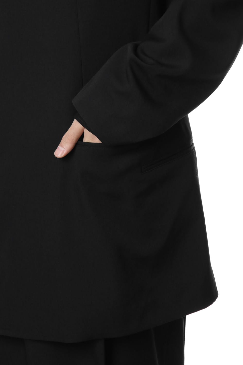 Left Front Double jacket Dress Wrinkled Gabardine