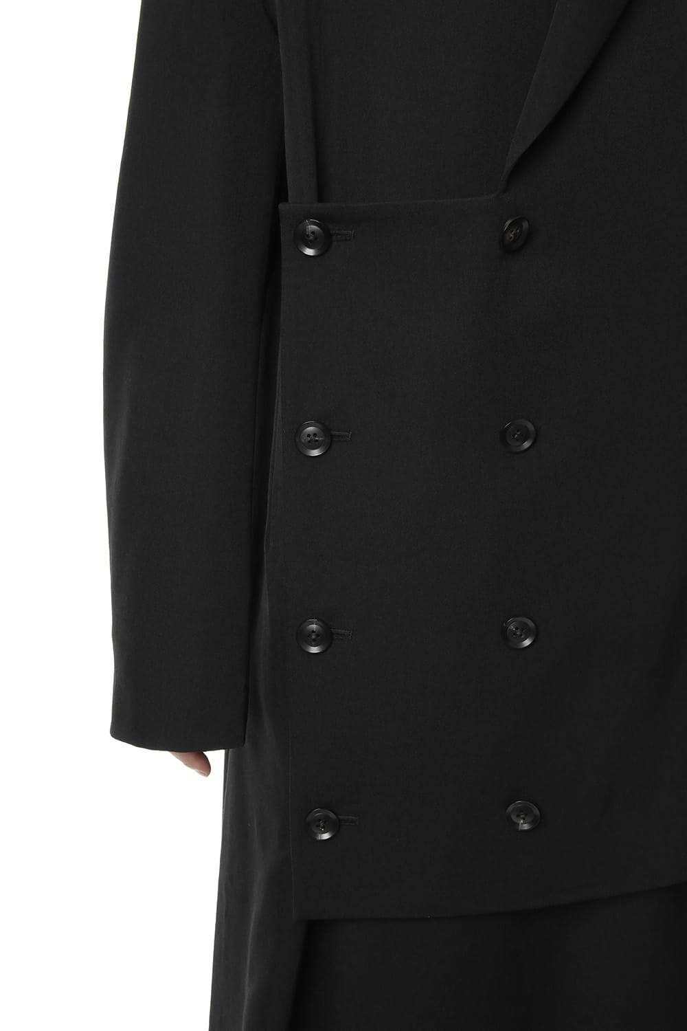 Left Front Double jacket Dress Wrinkled Gabardine