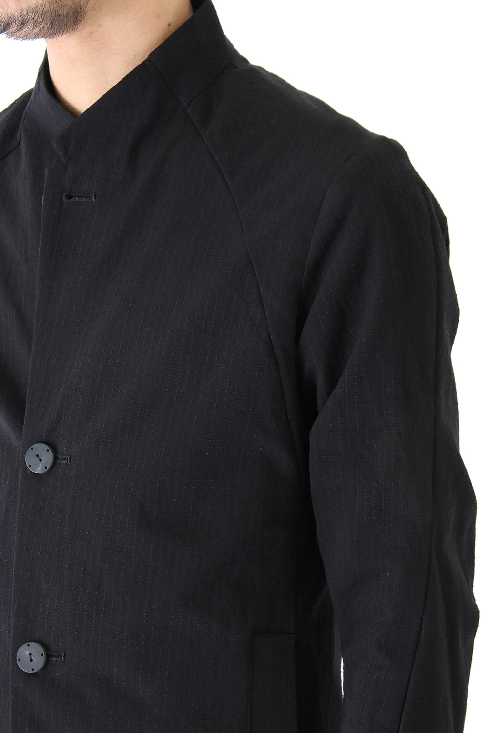 Jacket Cotton Linen Rip Stop Black