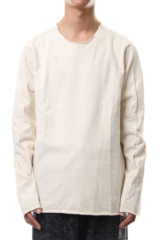 Aegean Sea Cotton  L/S T-Shirts Off White