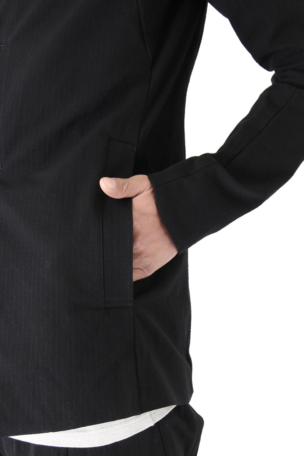 Jacket Cotton Linen Rip Stop Black