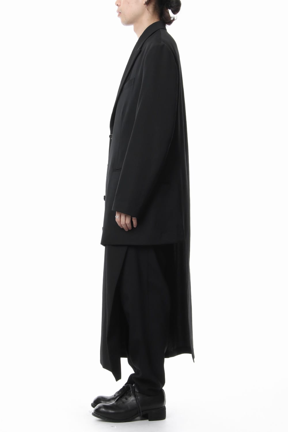 Left Front Double jacket Dress Wrinkled Gabardine