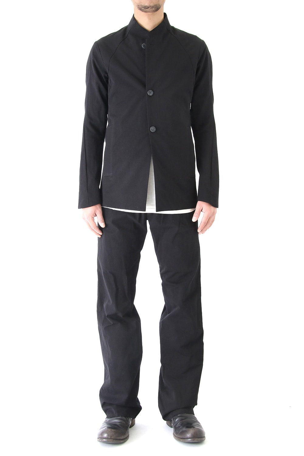 Jacket Cotton Linen Rip Stop Black