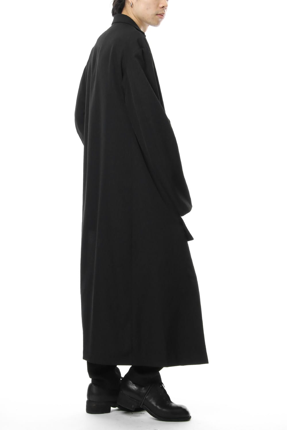 Left Front Double jacket Dress Wrinkled Gabardine