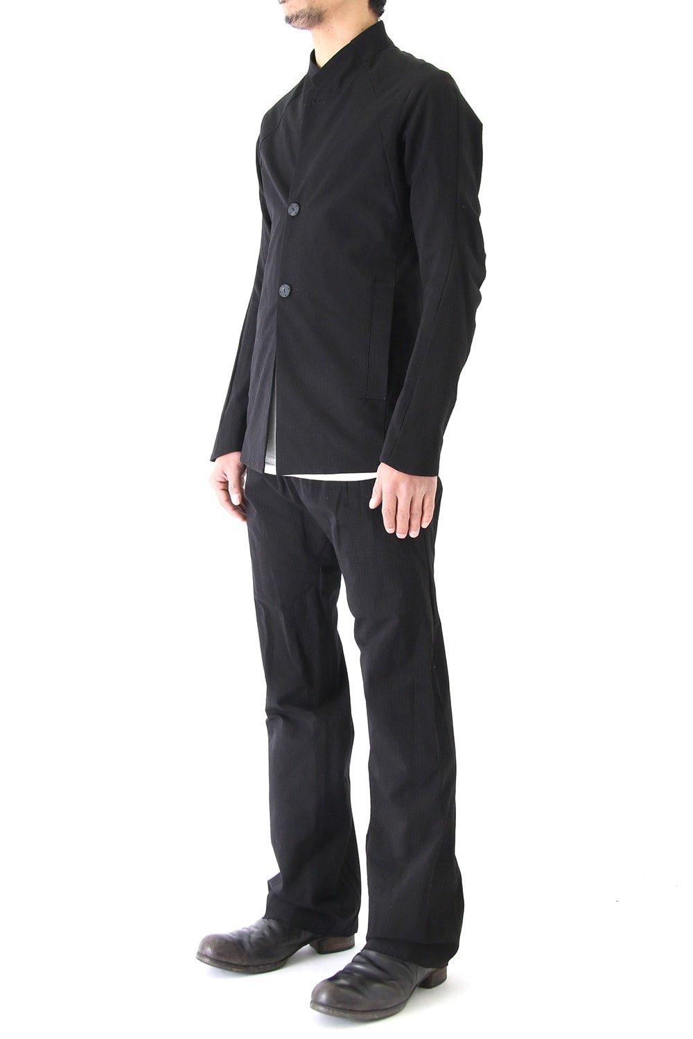 Jacket Cotton Linen Rip Stop Black