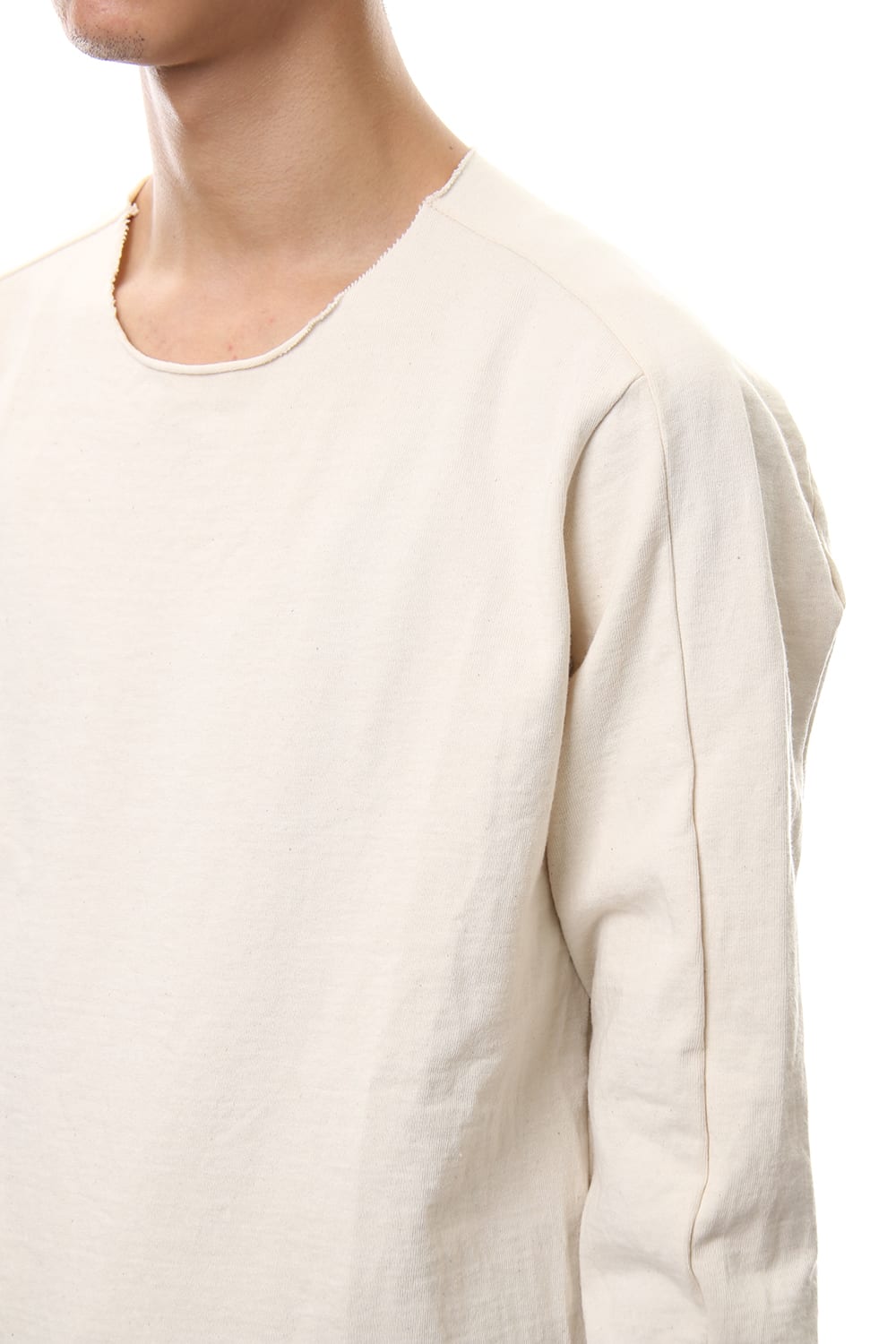 Aegean Sea Cotton  L/S T-Shirts Off White