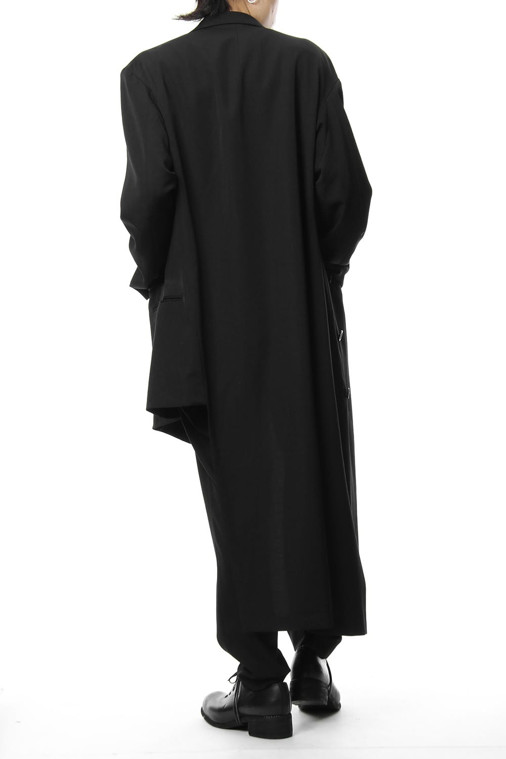 Left Front Double jacket Dress Wrinkled Gabardine