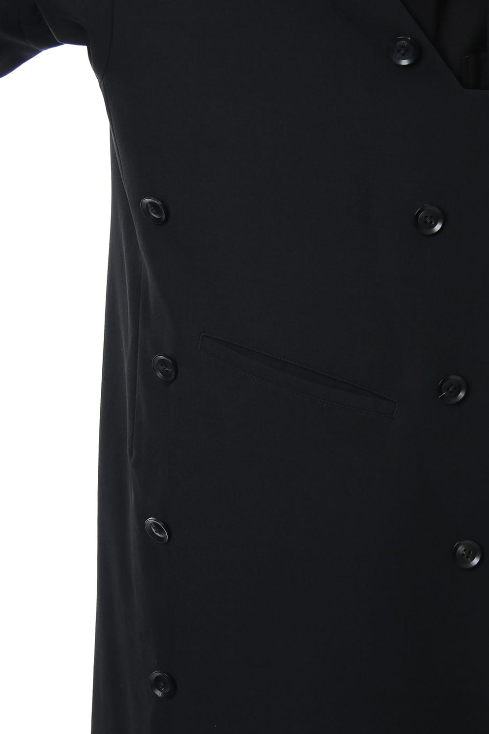 Left Front Double jacket Dress Wrinkled Gabardine