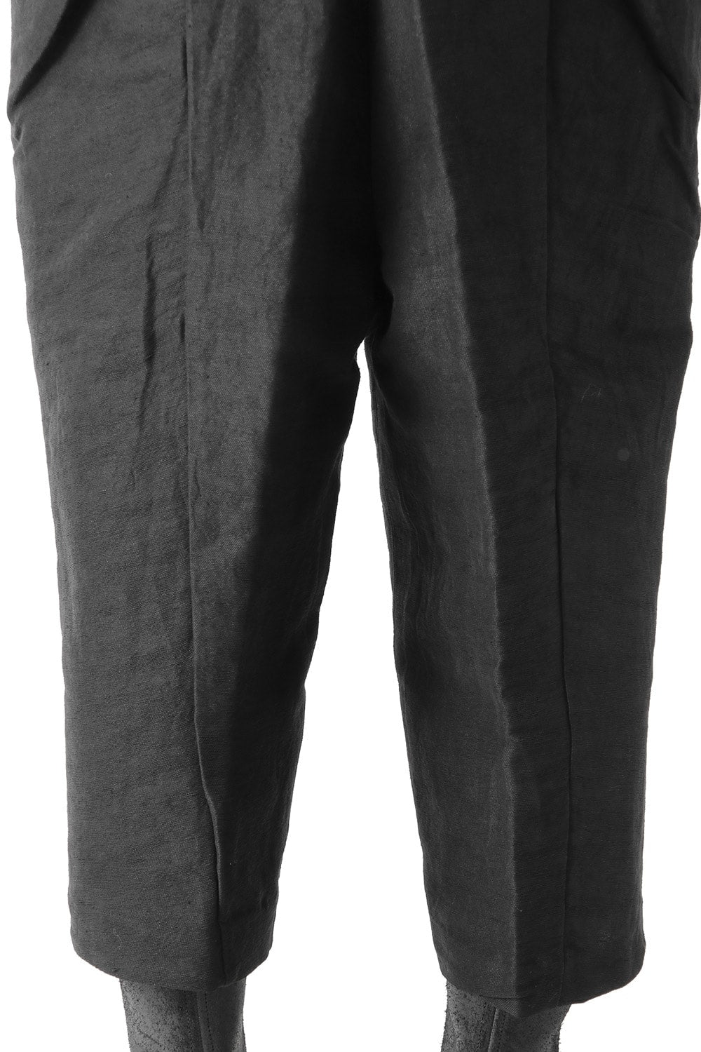 Linen Nylon Gabadine Baggy Cropped Pants