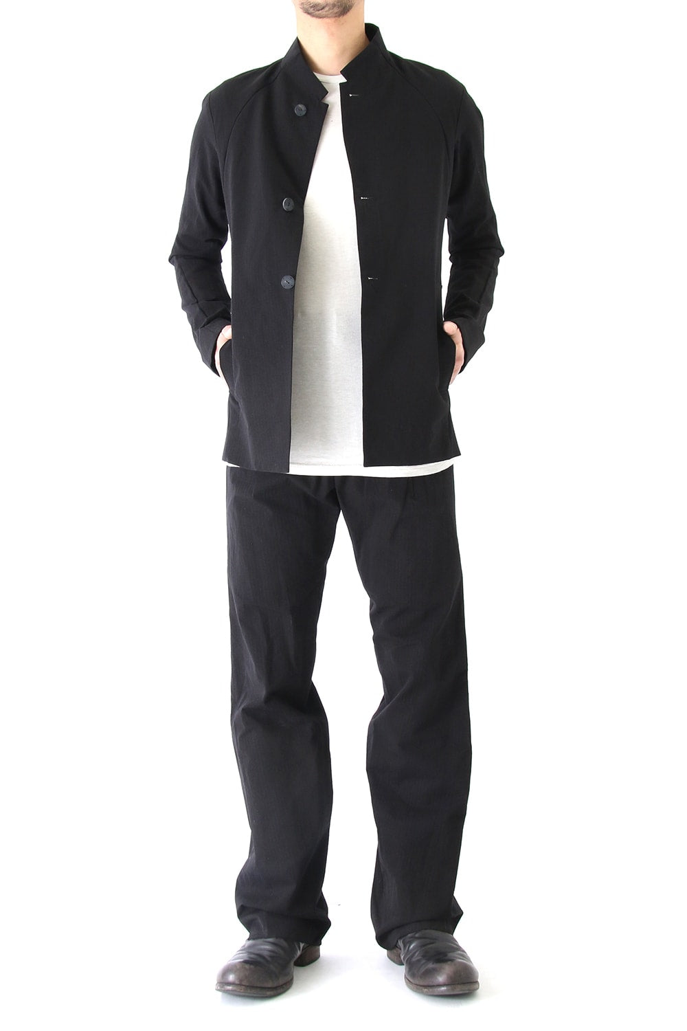 Jacket Cotton Linen Rip Stop Black