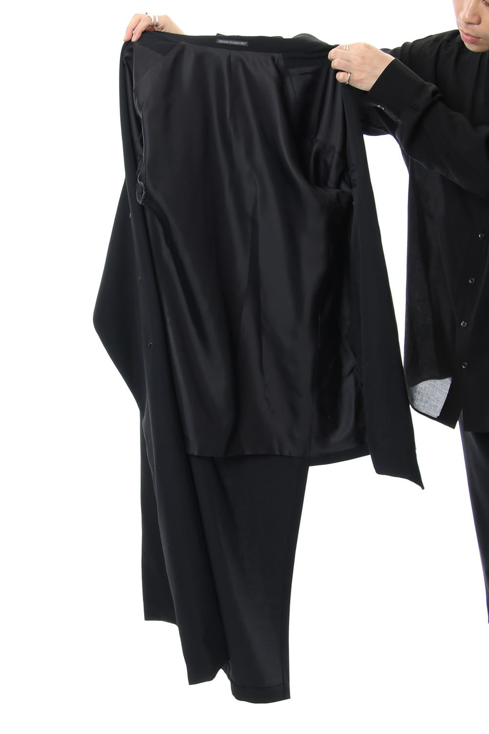 Left Front Double jacket Dress Wrinkled Gabardine