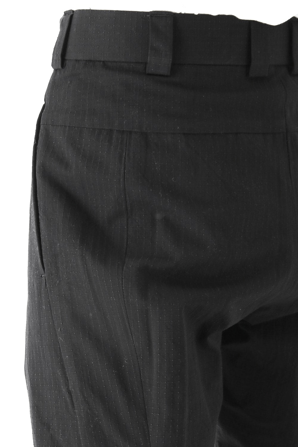 Wide Pants Cotton Linen Rip Stop Black