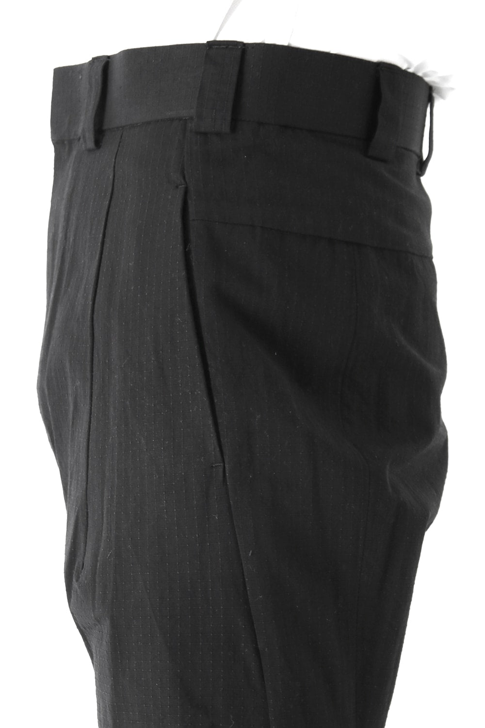 Wide Pants Cotton Linen Rip Stop Black