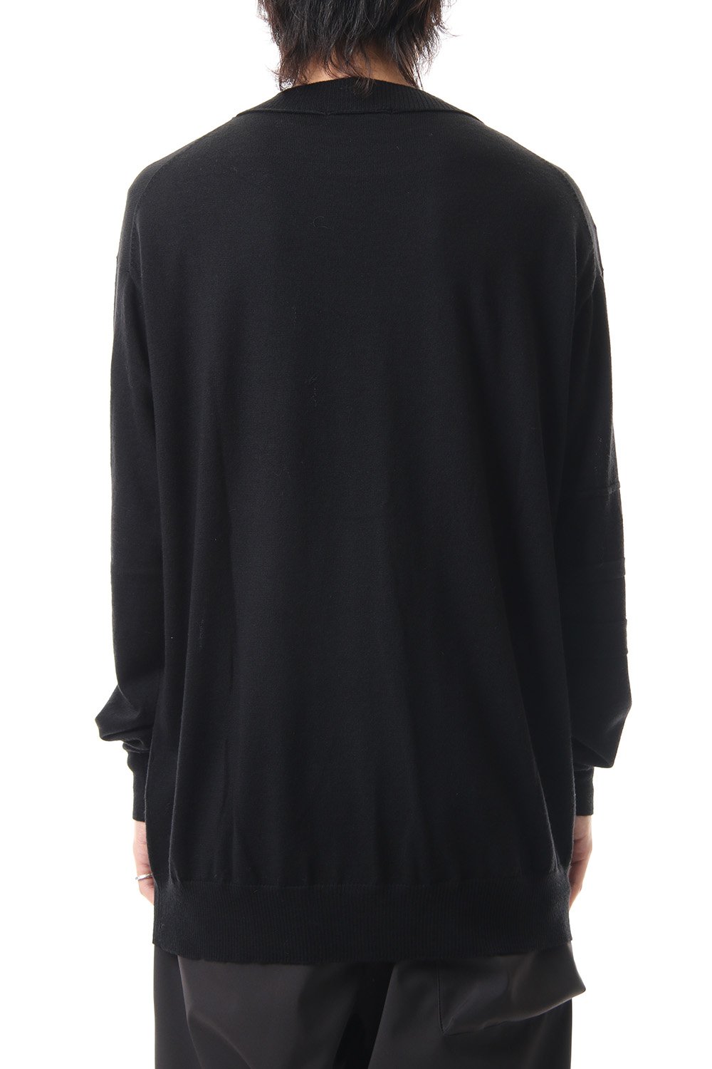Fine merino Border Sleeve L/S Tshirt 