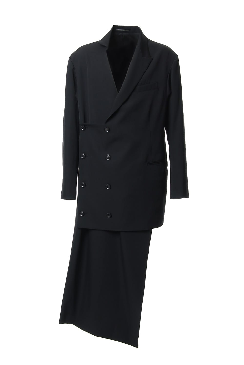 Left Front Double jacket Dress Wrinkled Gabardine