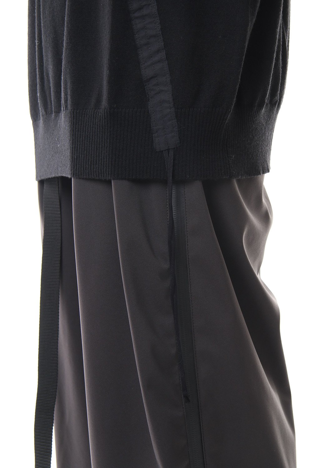 Fine merino Border Sleeve L/S Tshirt 