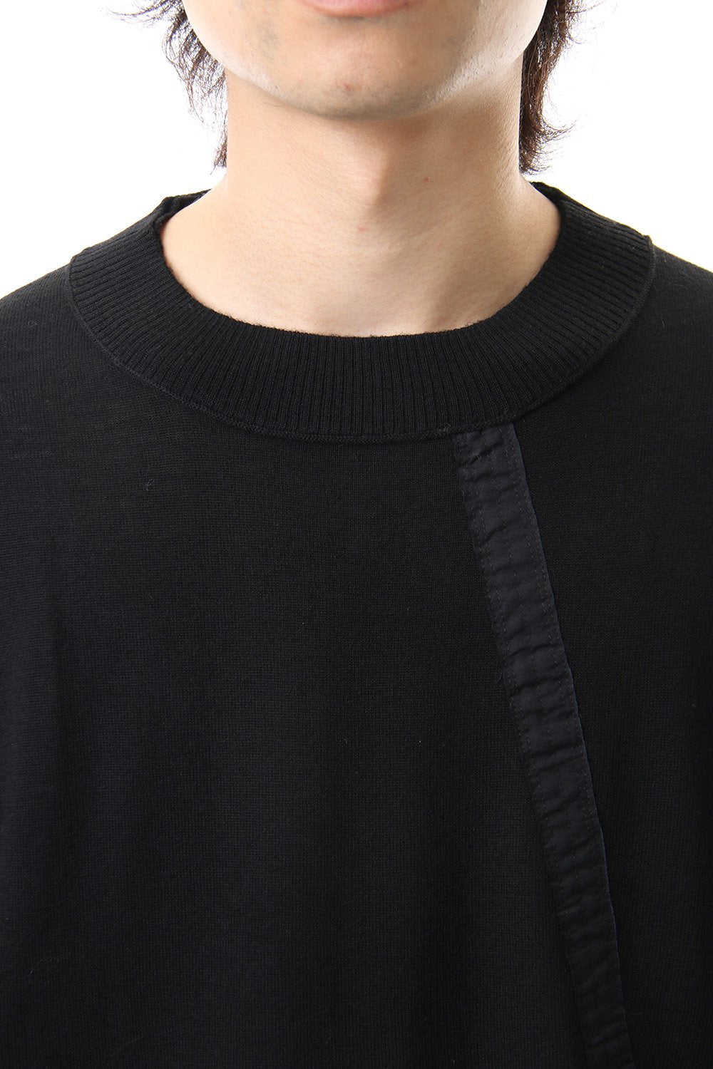 Fine merino Border Sleeve L/S Tshirt 