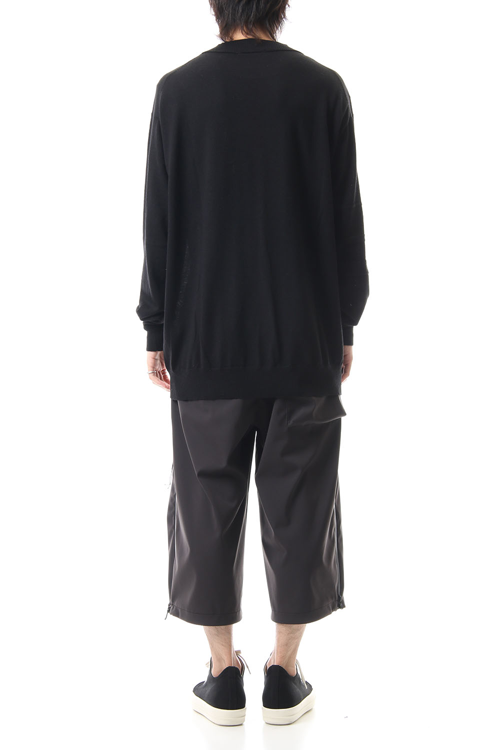 Fine merino Border Sleeve L/S Tshirt 