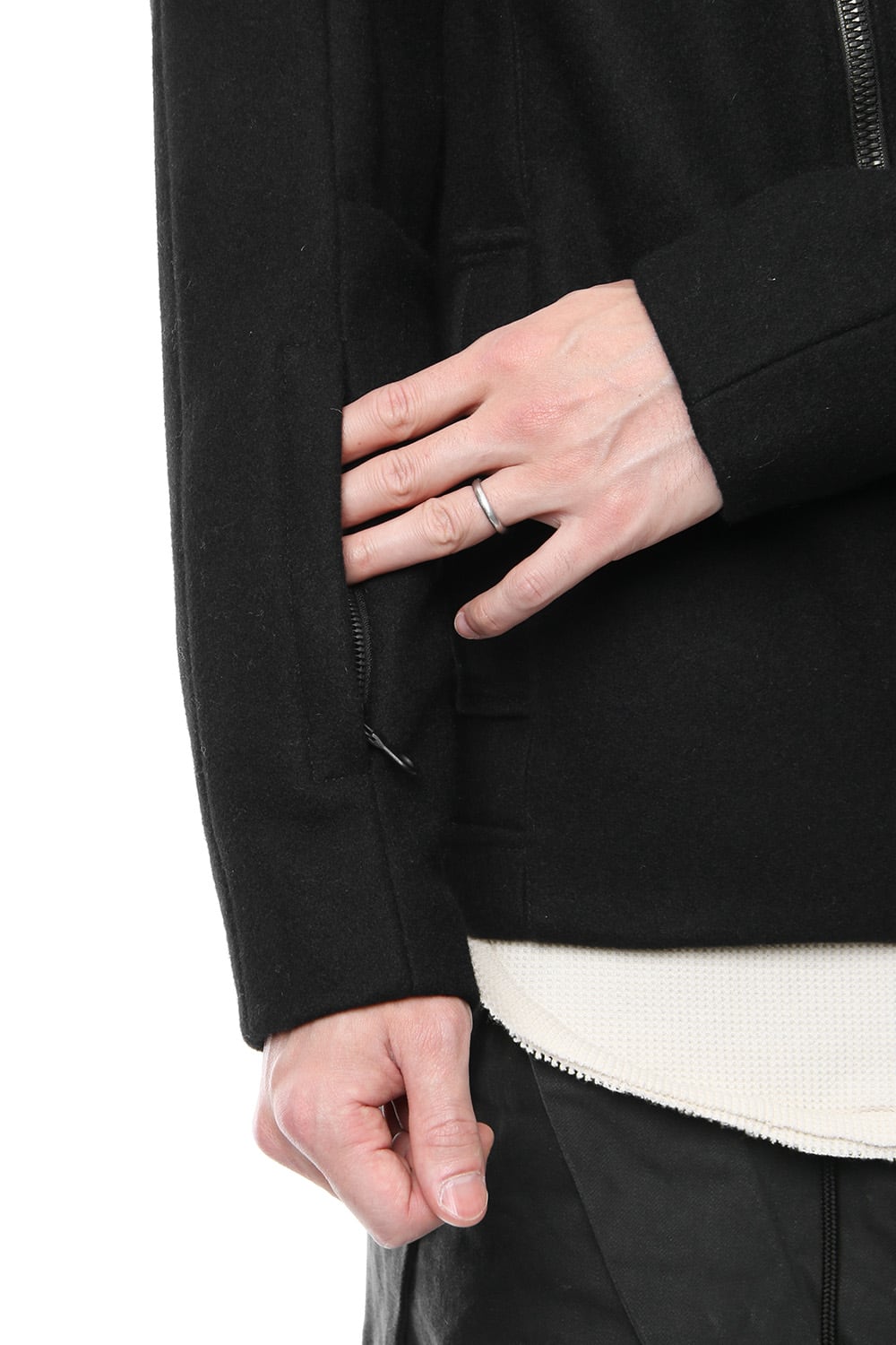 Heavy Melton Flight Jacket RB-051 Black