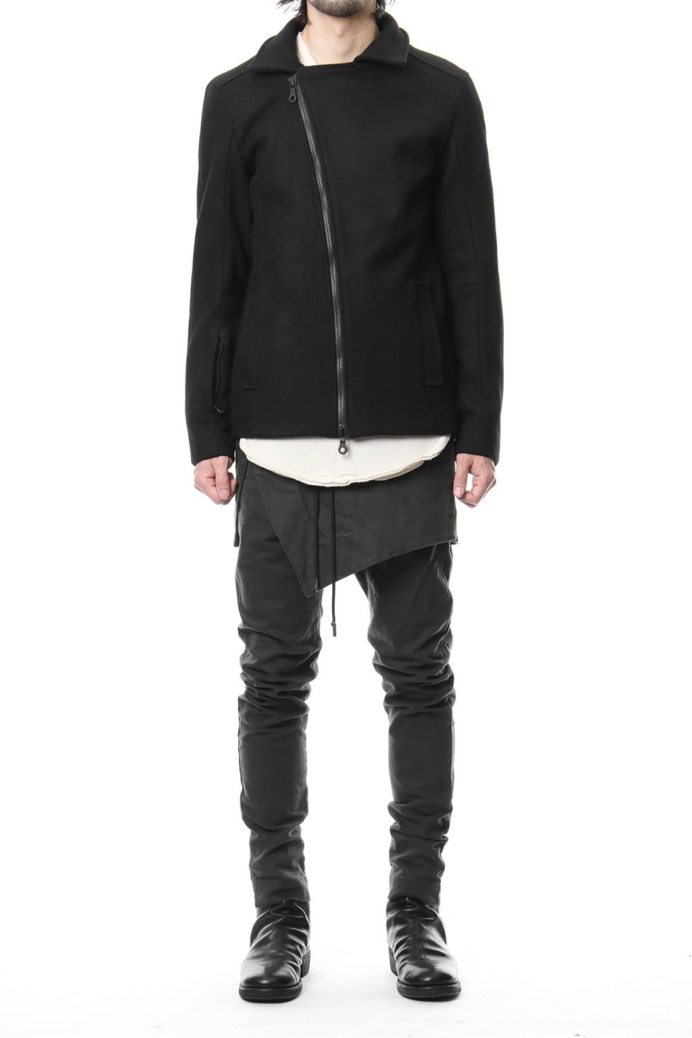 Heavy Melton Flight Jacket RB-051 Black