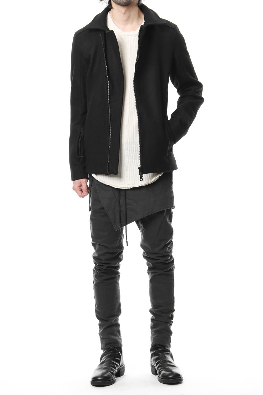 Heavy Melton Flight Jacket RB-051 Black