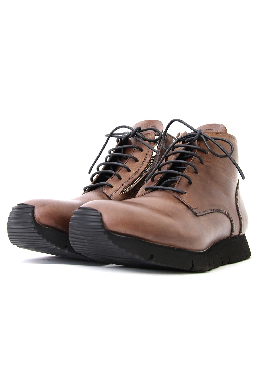 Leather High Cut Sneakers