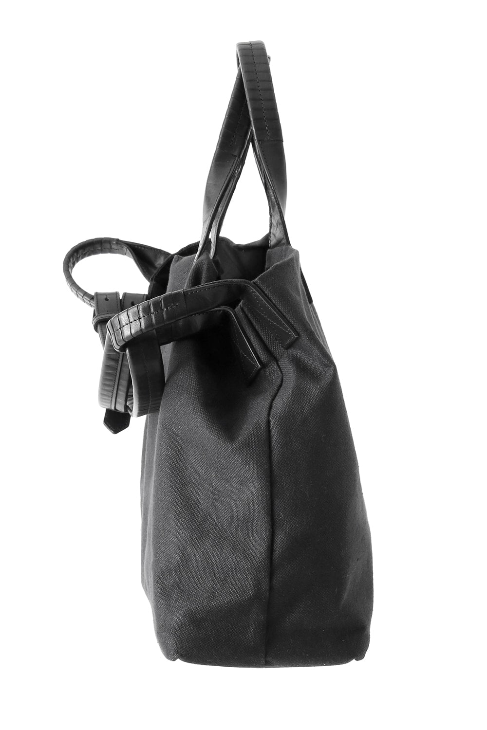 4 Handle Shoulder Bag Linen Canvas