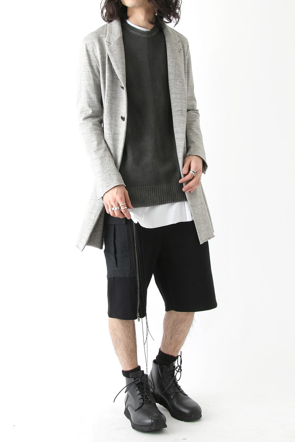 Hanging Inlay Long Jacket