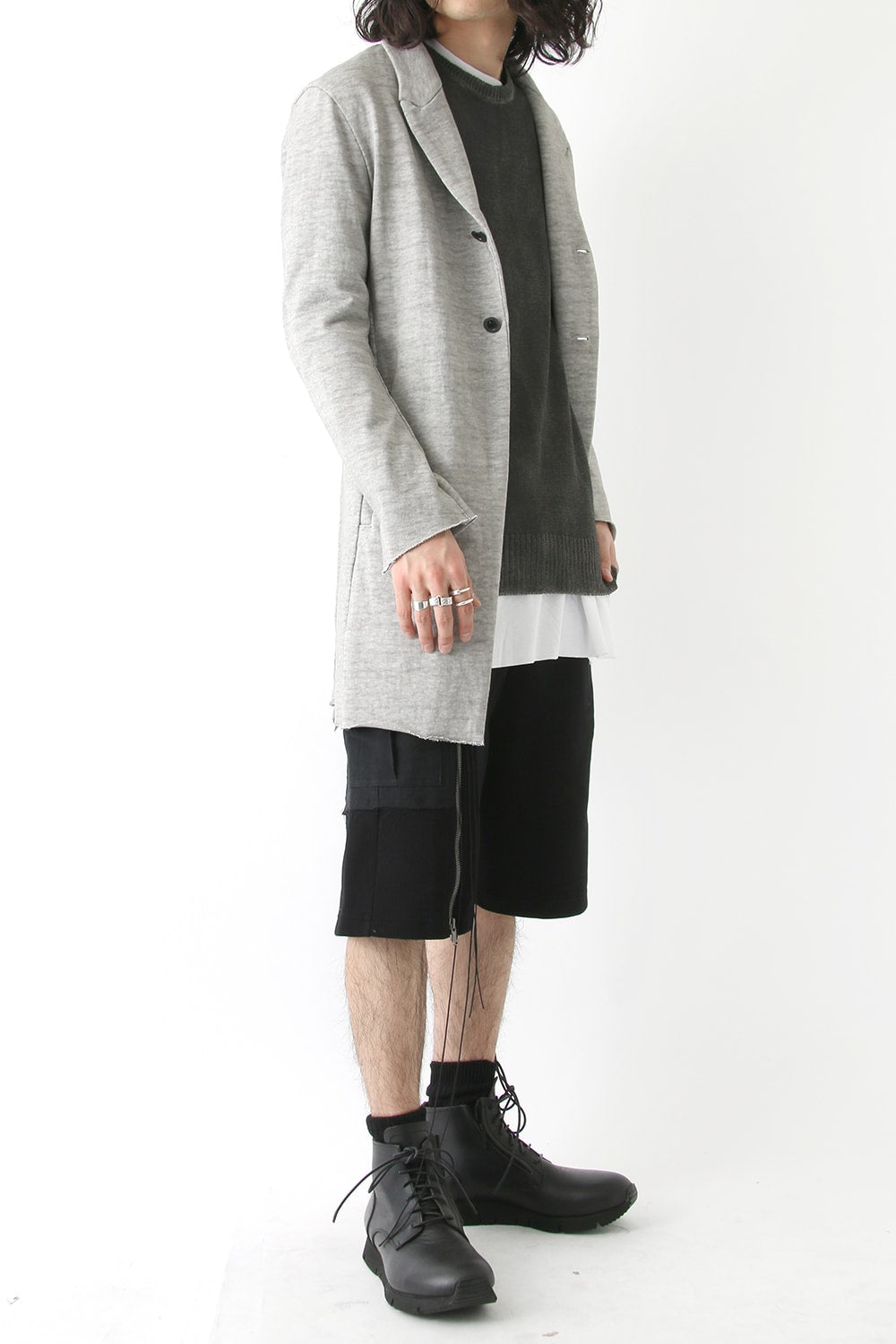 Hanging Inlay Long Jacket