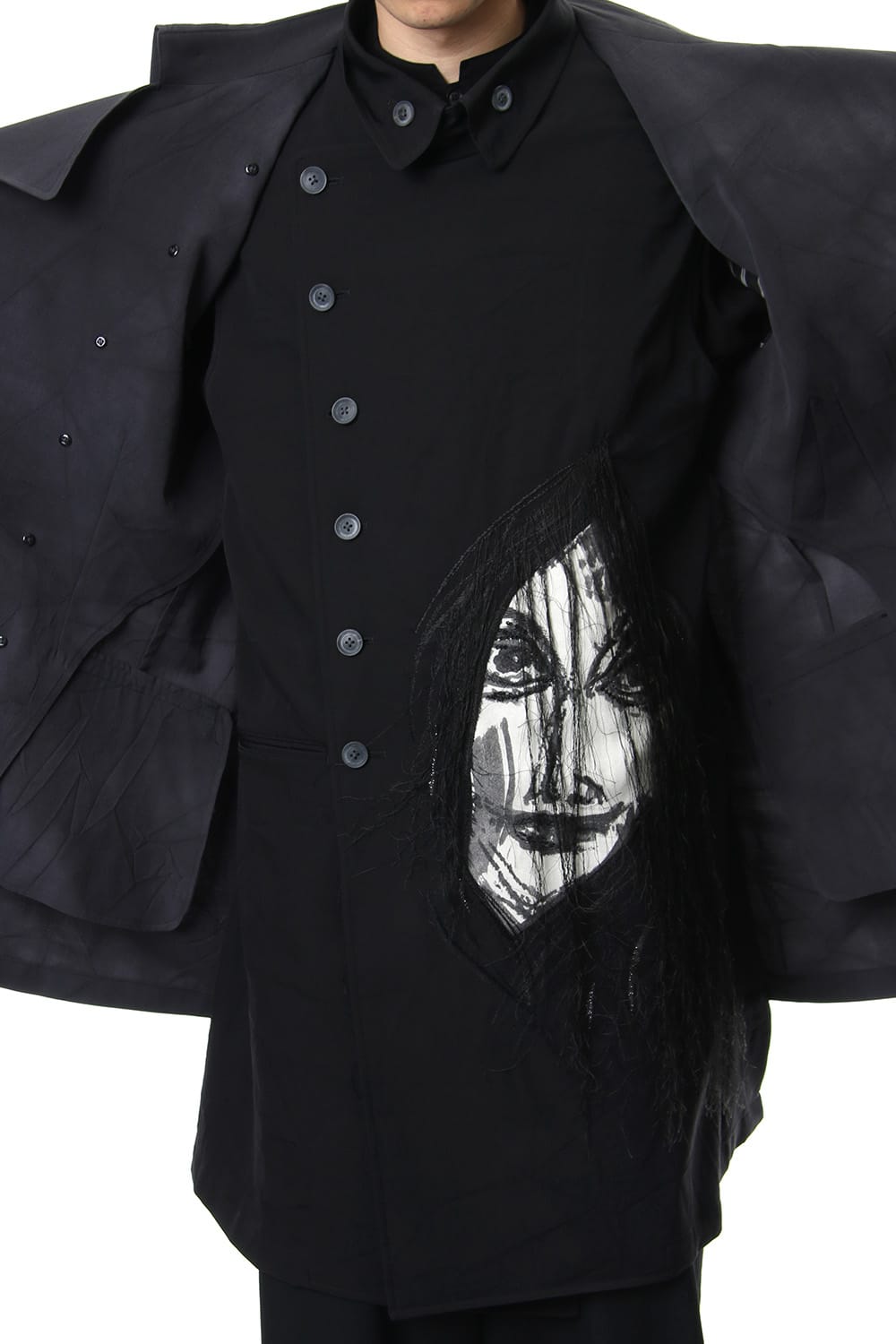 2 layer double jacket face embroidery