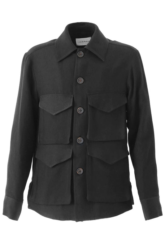 DRILL RAYON 4 POCKET SQUARE JACKET