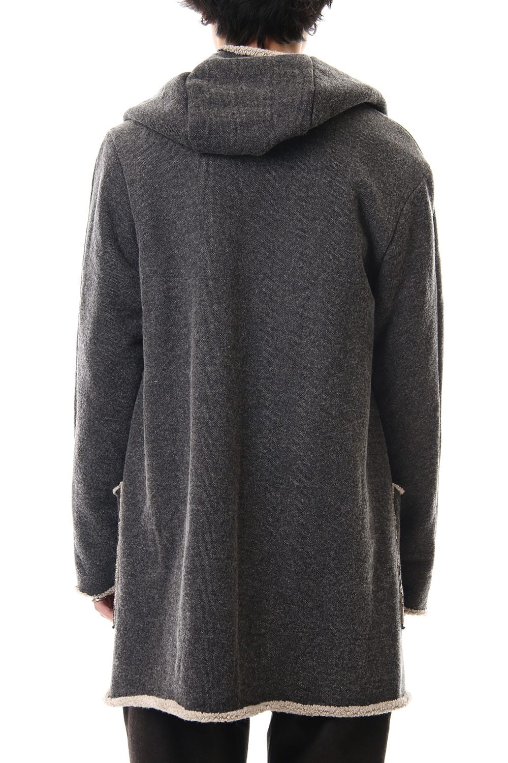 Wool Cotton Pile Hooded Coat